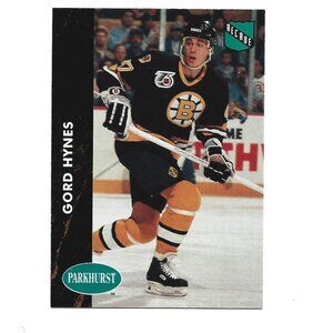 1992 French Parkhurst Gord Hynes Boston Bruins Rookie Hockey Card [h54]